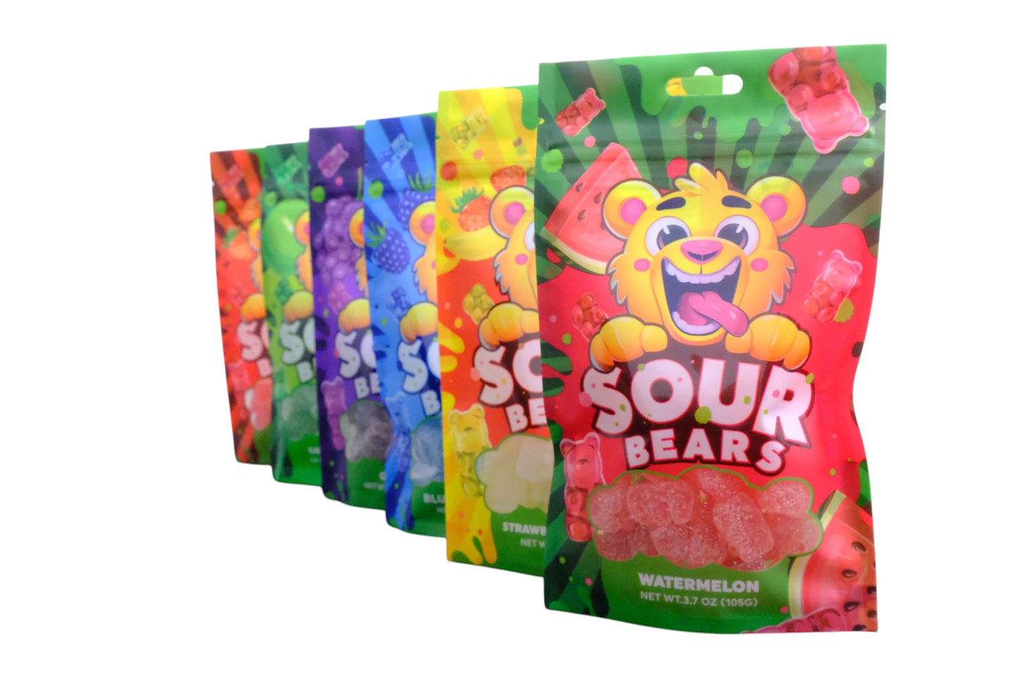 Sour Gummy Bear Variety Pack – 6 Mouthwatering Flavors