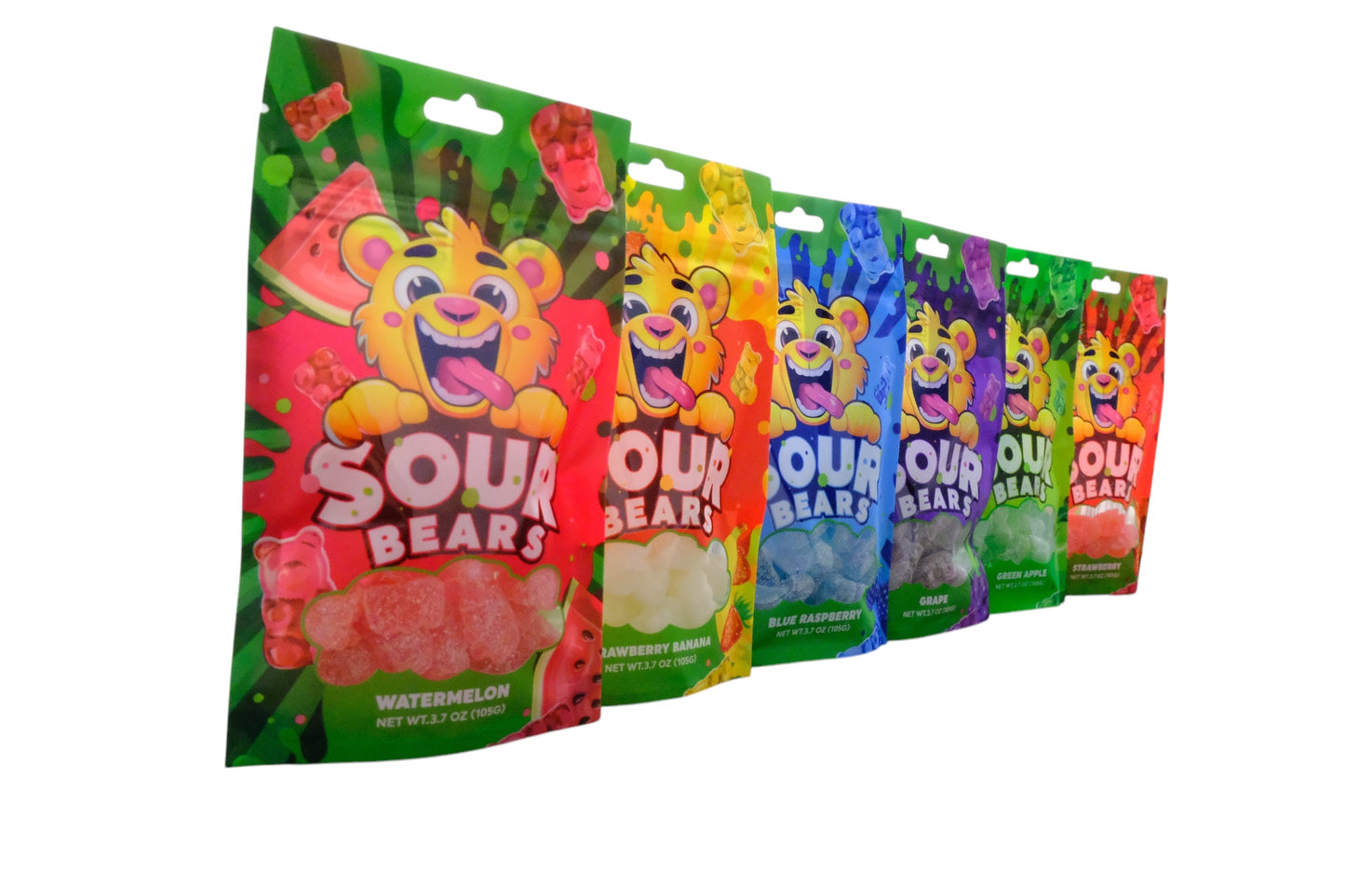 Sour Gummy Bear Variety Pack – 6 Mouthwatering Flavors