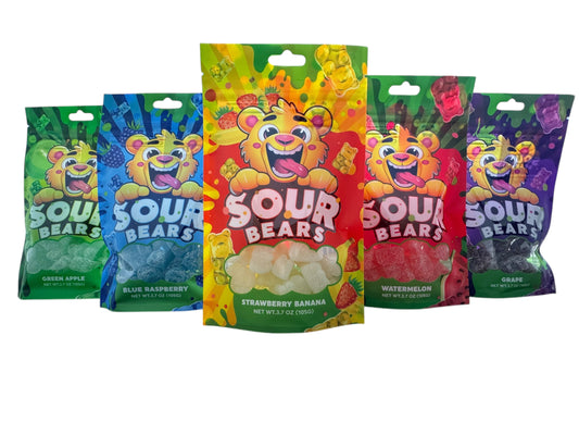 Sour Gummy Bear Variety Pack – 6 Mouthwatering Flavors