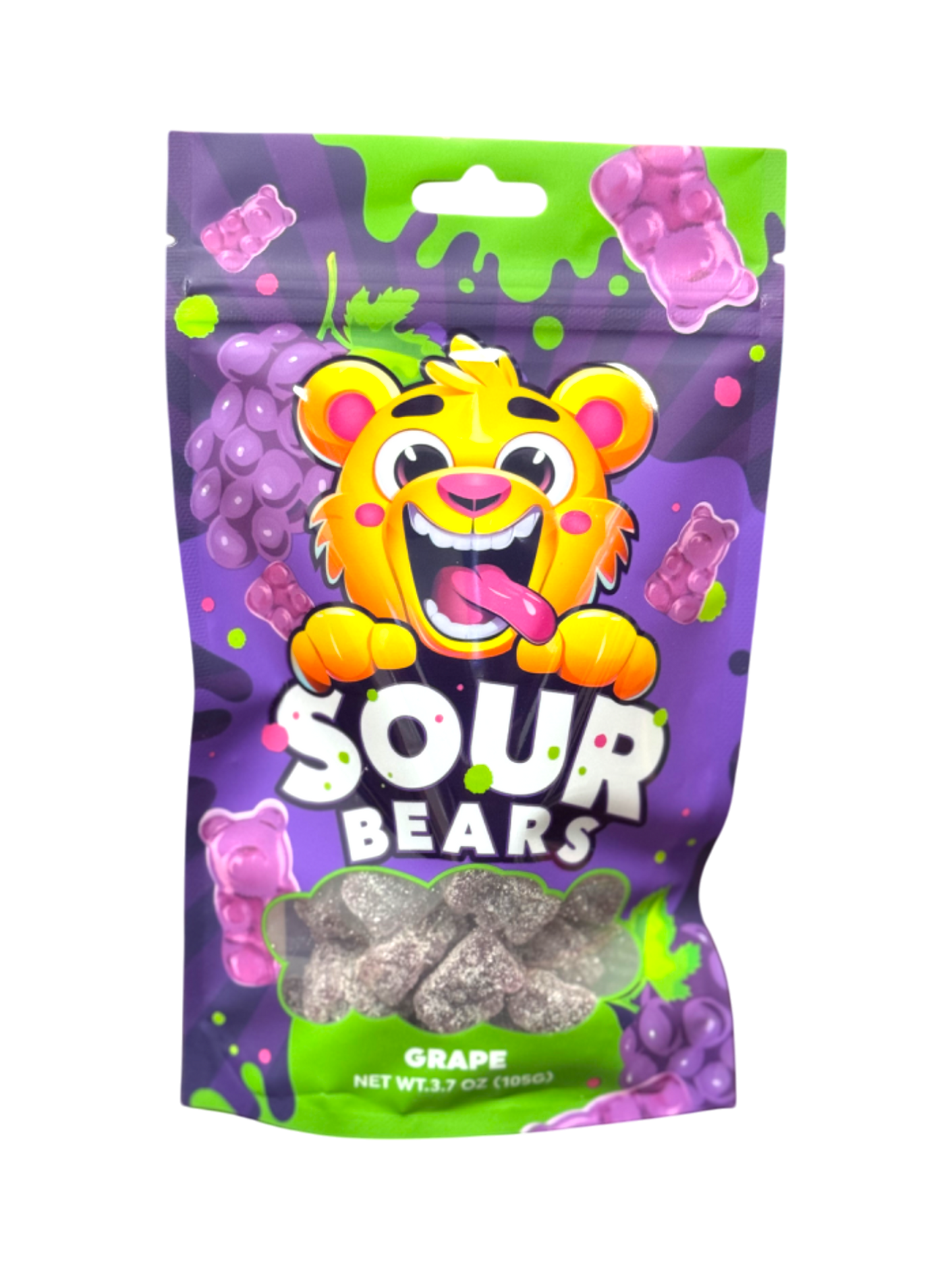Sour Bears - 3 bags of Juicy Grape Flavor (3.7oz)